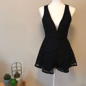 Black Lace Romper